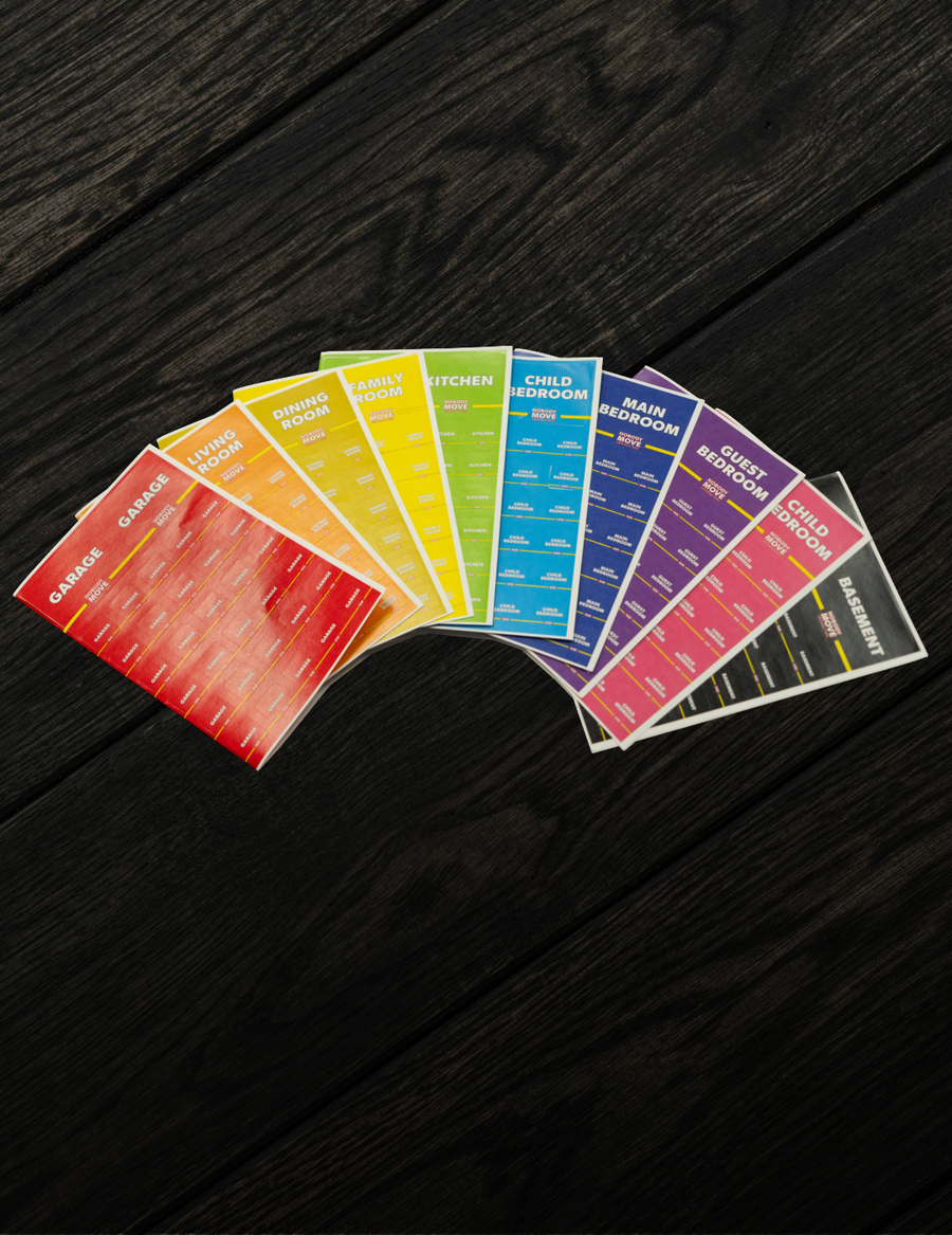 Stick & Sort Labels to make the move easier