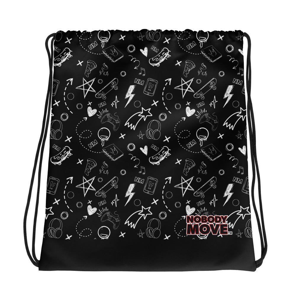 Nobody Move Elle Jae's Corner Drawstring Bag Black