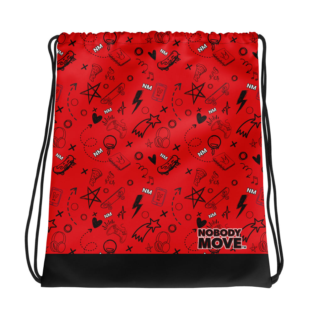 Nobody Move Elle Jae's Corner Drawstring Bag Red