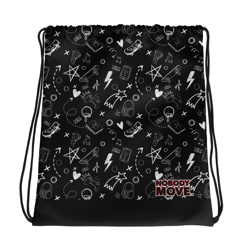 Nobody Move Elle Jae's Corner Drawstring Bag Black