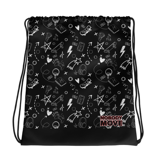 Nobody Move Elle Jae's Corner Drawstring Bag Black