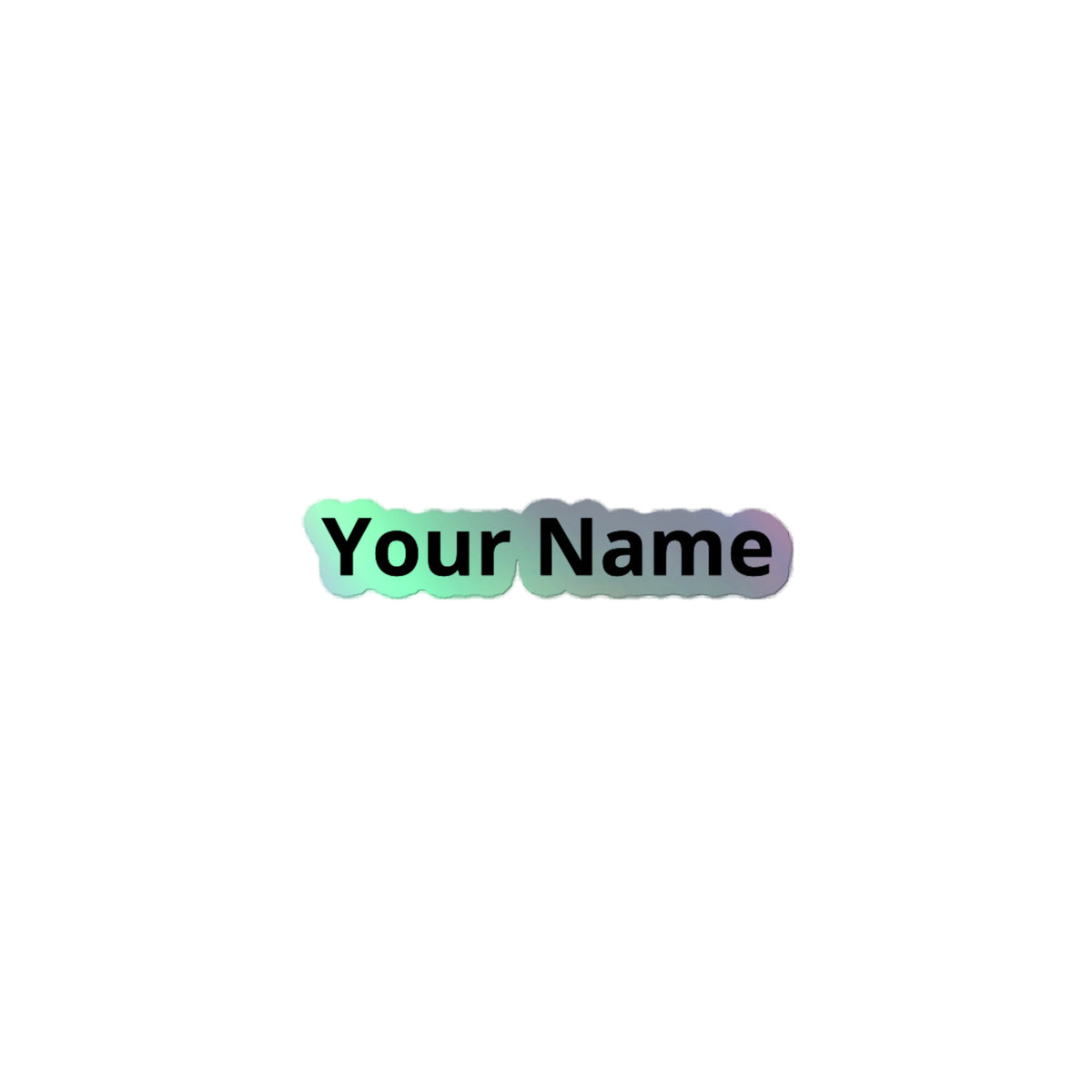 Personalized Holographic Name Stickers – Custom Rainbow Vinyl Stickers for Kids