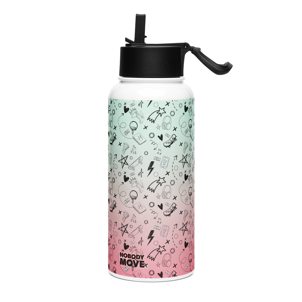 Nobody Move Elle Jae's Corner Stainless Steel Water Bottle with Straw Lid Watermelon